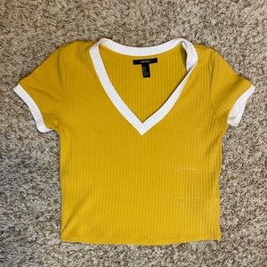 yellow crop top